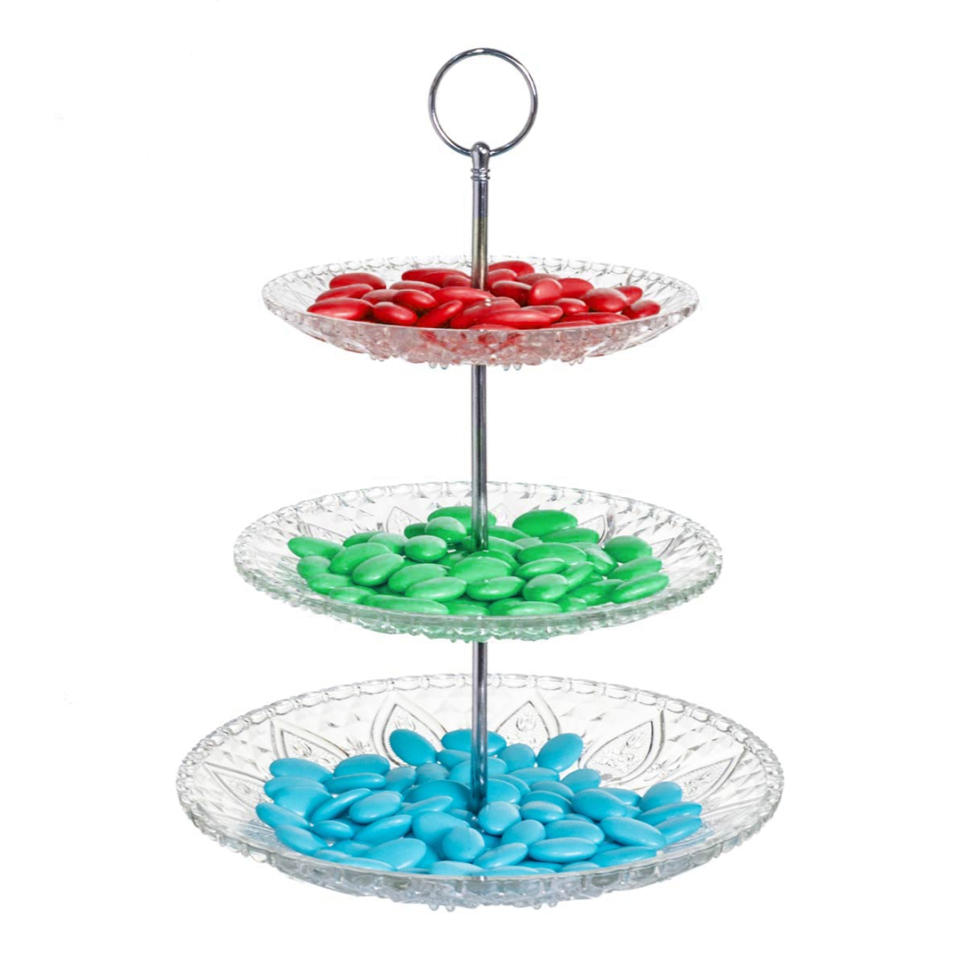ALZATA PER CUPCAKE a 2 Strati Piatti Da Dessert Eleganti in Ceramica