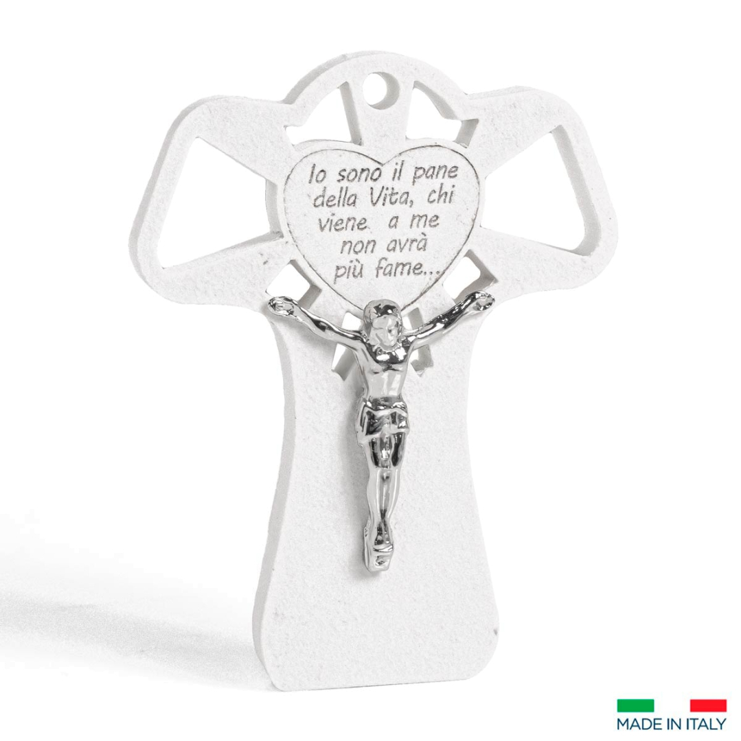 Collana con croce in argento sterling, ciondolo di protezione, ciondolo a croce con crocifisso, crocifisso in argento con zirconi cubici, collana cattolica, crocifisso in argento - Italia