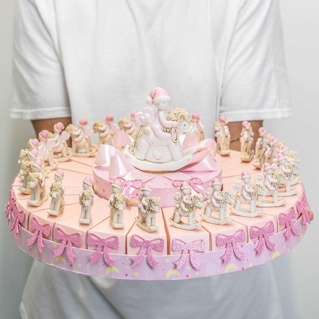 Bomboniera Rosario Con Angelo Confezionamento Per Nascita Battesimo