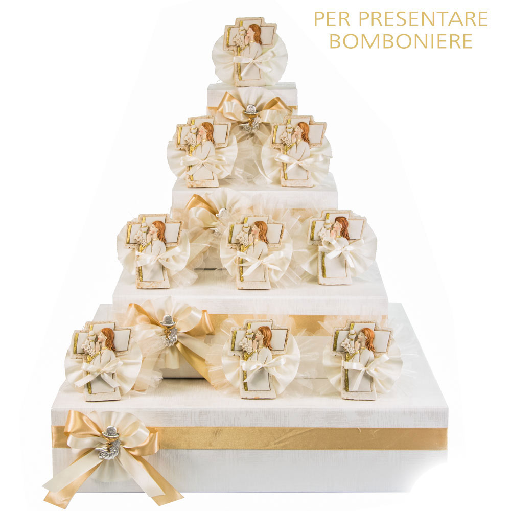 scotton spa Vassoio Porta bomboniere cartoncino Bianco Eco