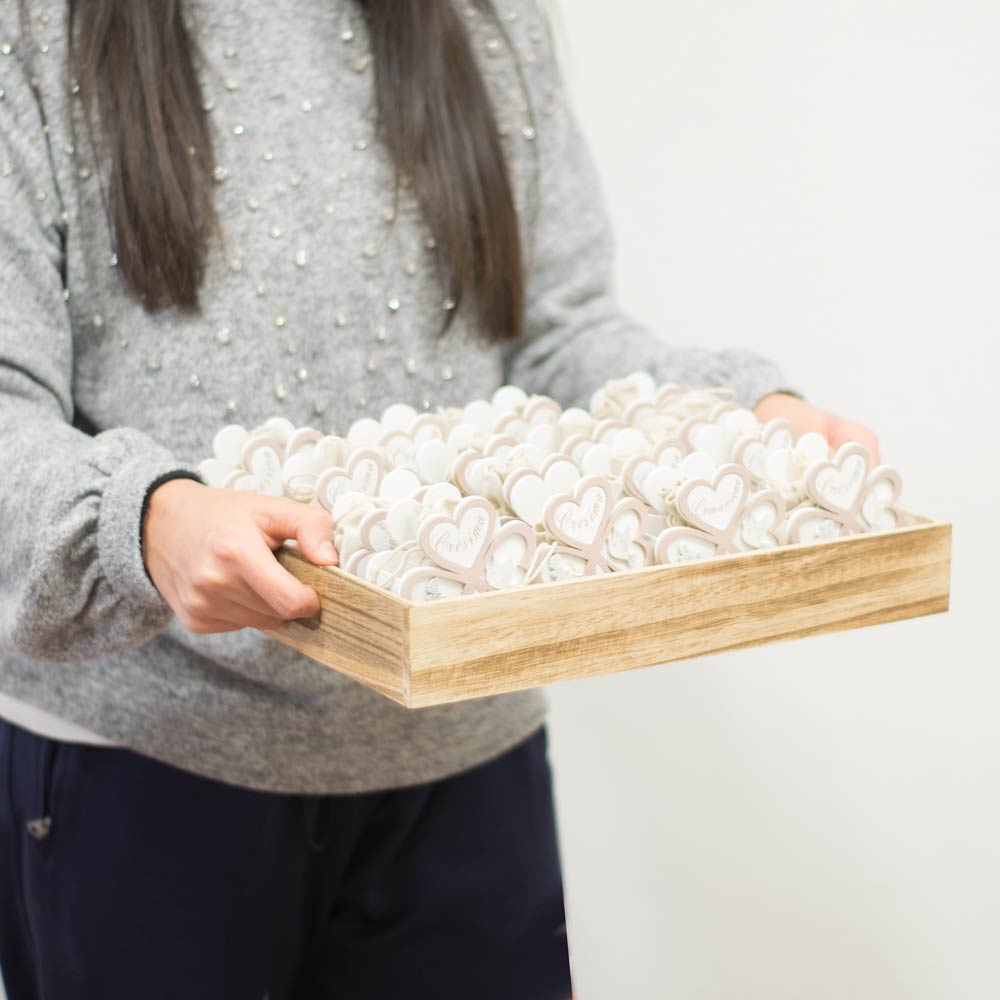Cestino Portaoggetti In Rattan Bianco - Decorazione Per Casa, Bomboniere, Fiori O Trucco - Foto 9