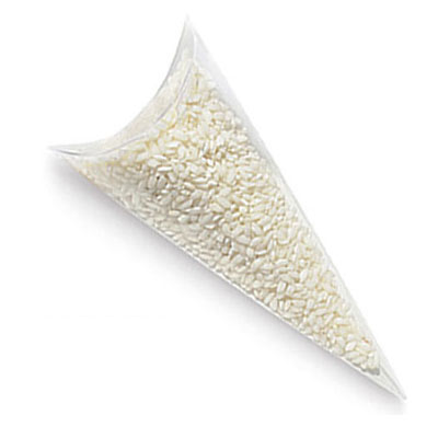 50 Coni Portaconfetti In PVC Trasparente 5x5x16cm - Ideali Per Bomboniere, Petali, Inviti E Fiori Secchi