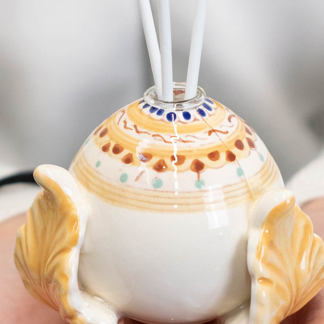 Doni Bomboniere Pumo Pugliese 1 Pièce En Céramique Parfumée Pour L'environnement Bonbonnières Lampe LED Confirmation Communion Baptême Anniversaire 50 Ans Anniversaire Petit Design