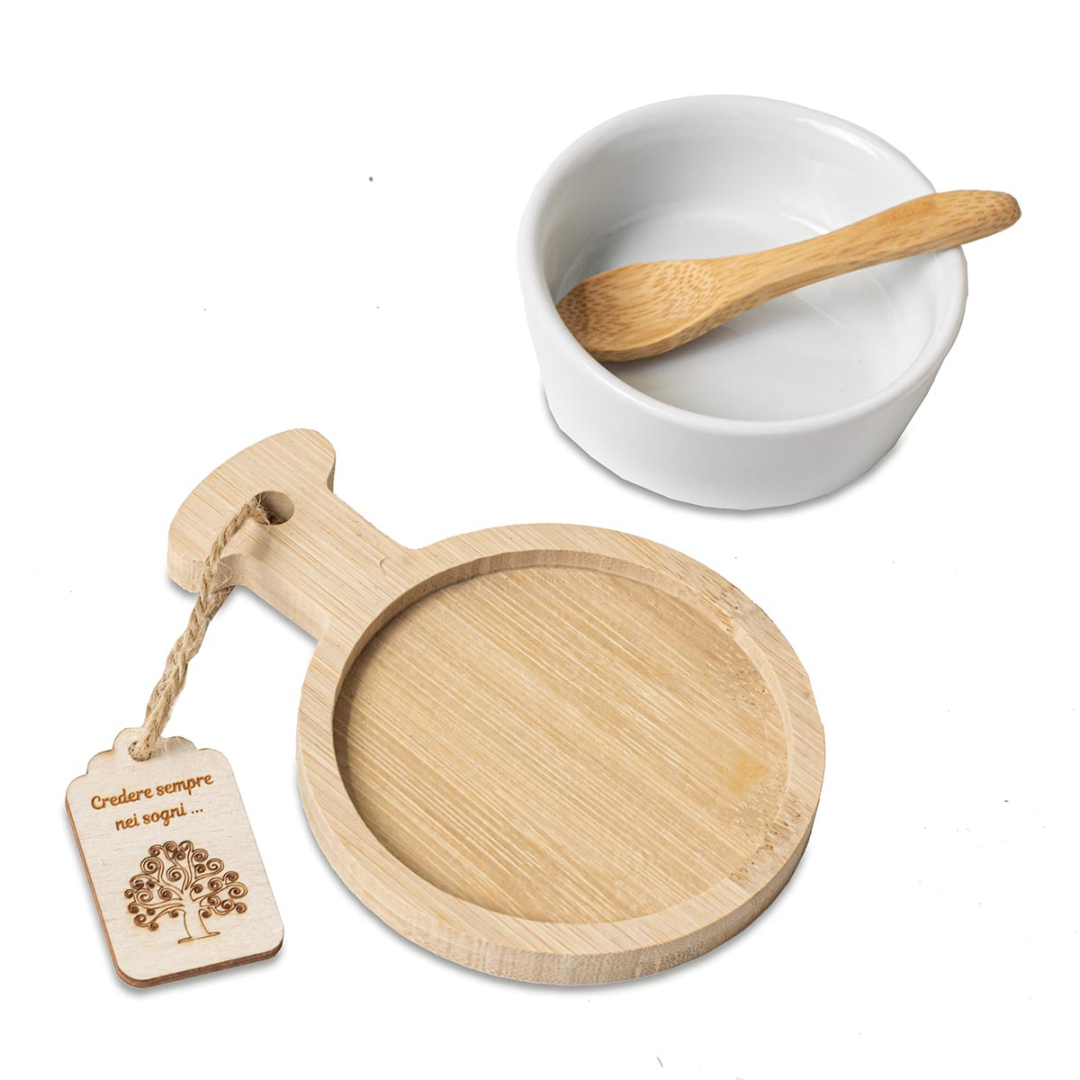 teemando® , Cucchiaio da cucina in legno con motivo cervo e