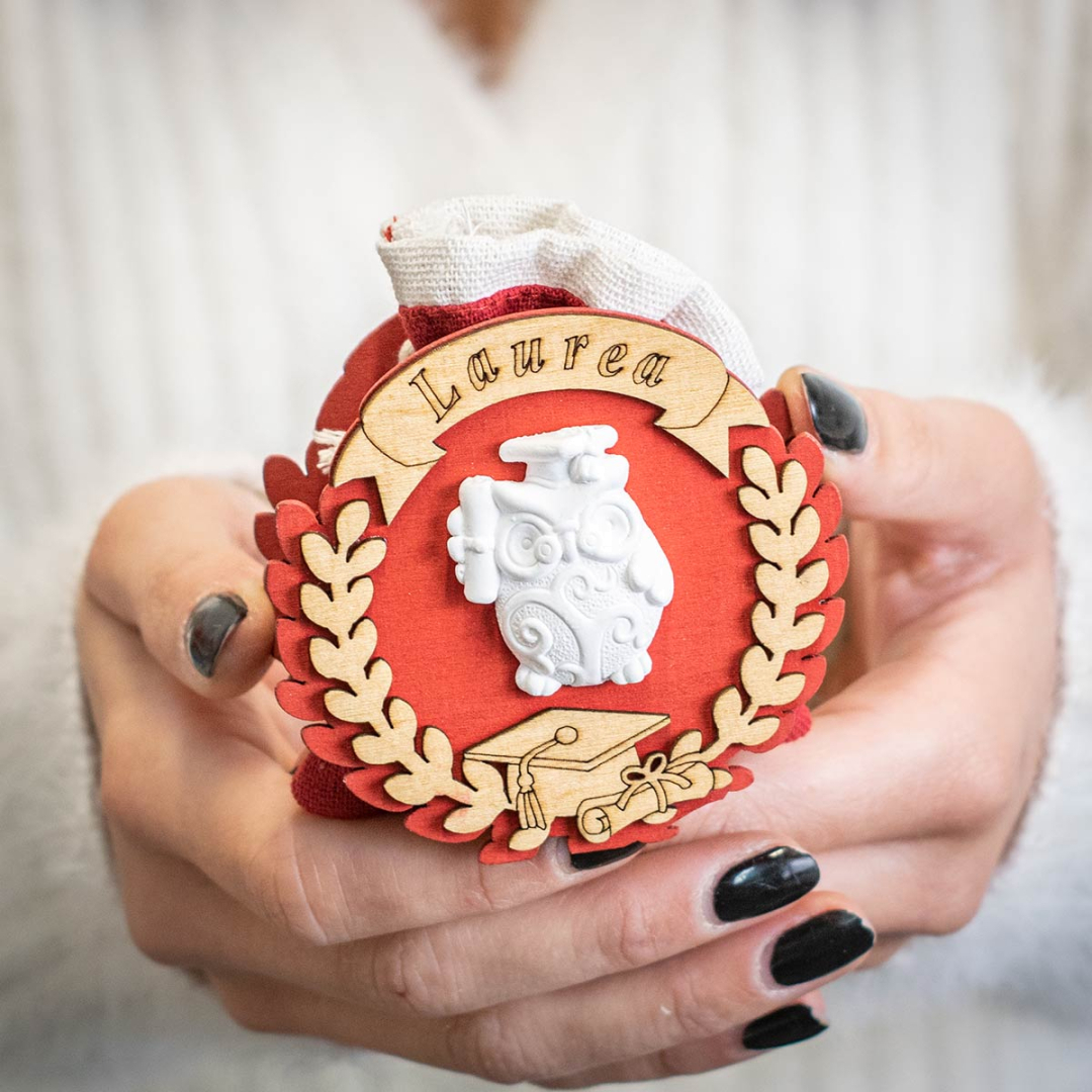 Sacchetto Rosso Laurea Nappina Rossa - SGN-BAR25/A3020-IR