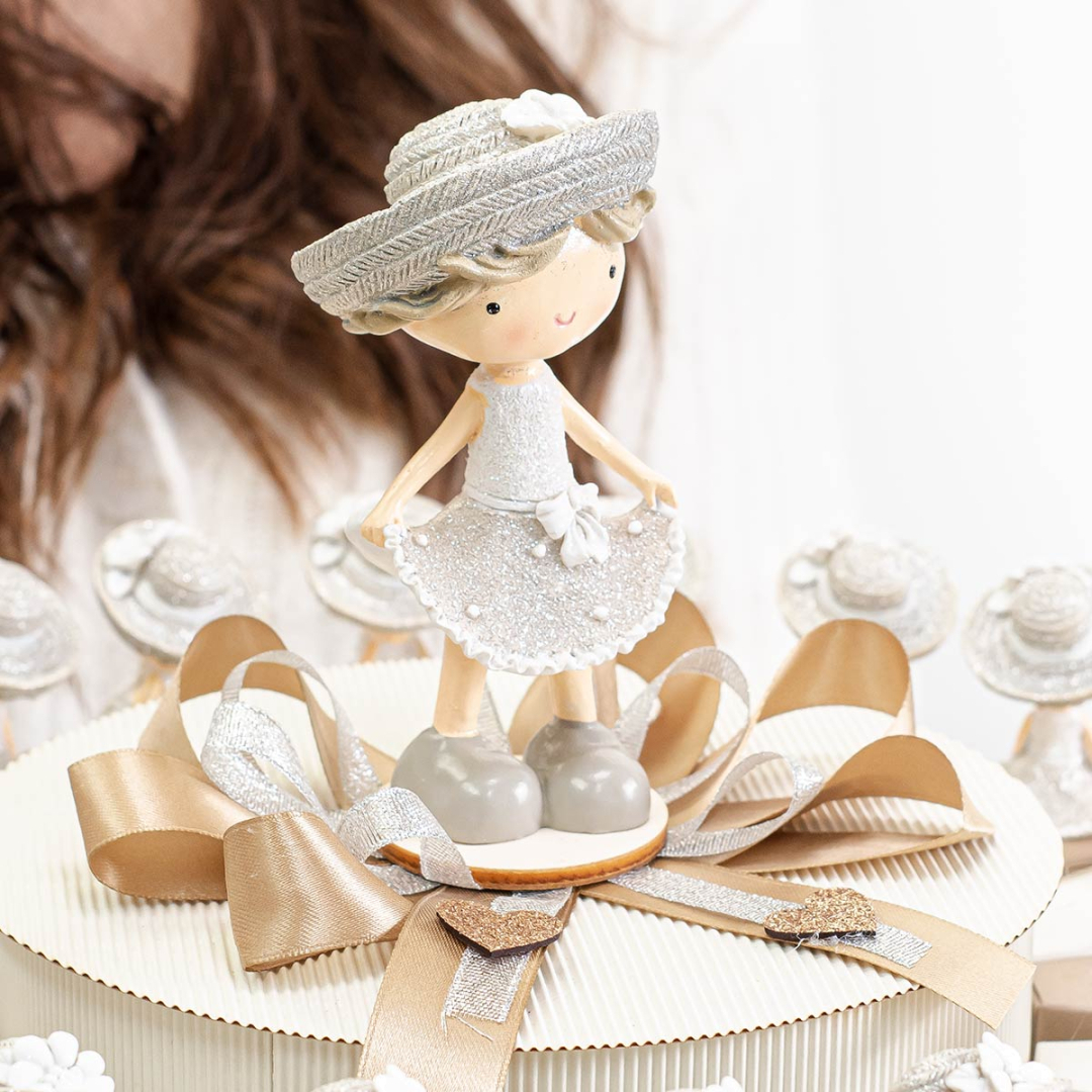 Topper Per Torta Happy Birthday Con Glitter Argentati - Pronto All'Uso Con Bastoncino - 2