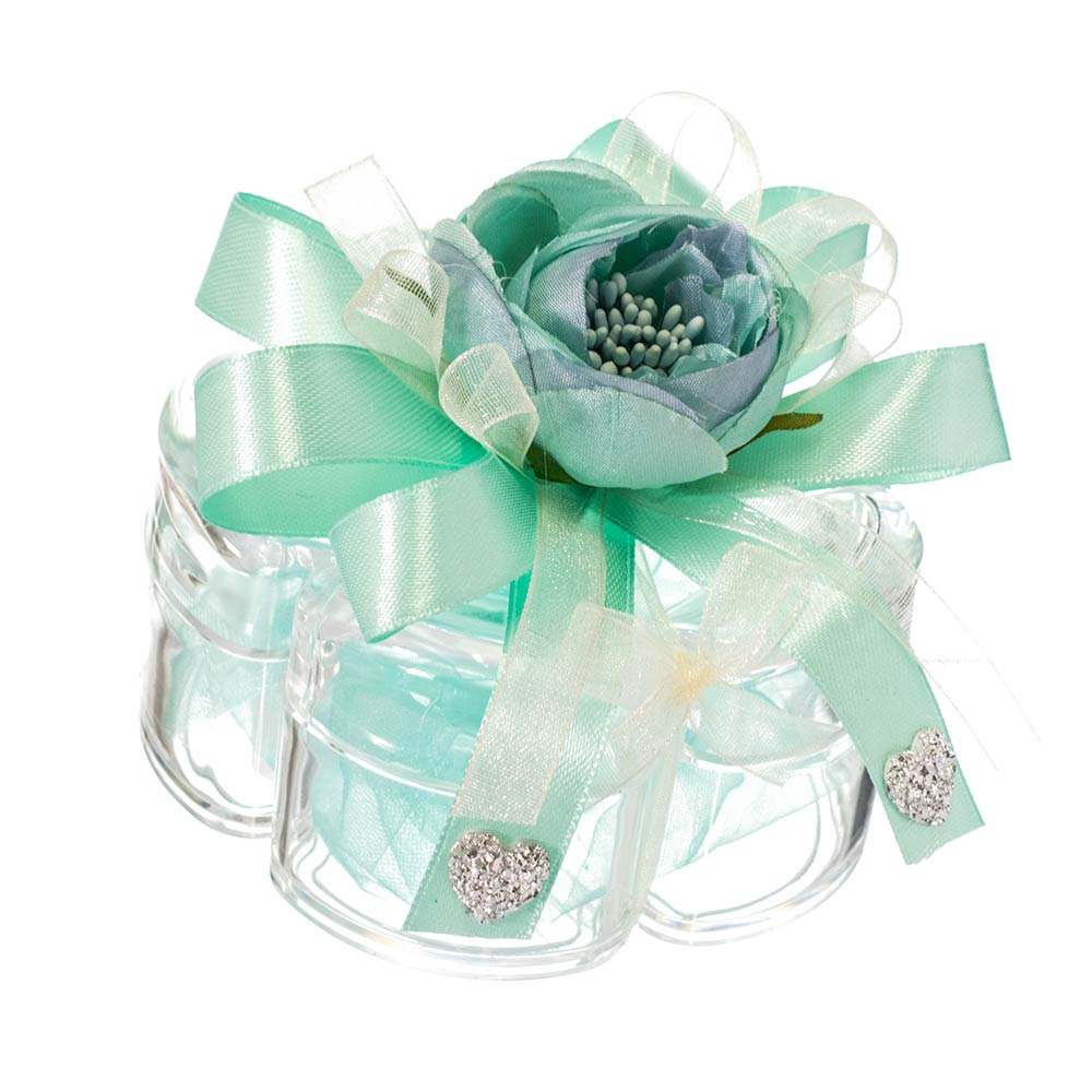 20 Scatole Portaconfetti In Plexiglass Trasparente Per Bomboniere, 6x6x3 Cm, Con Coperchio