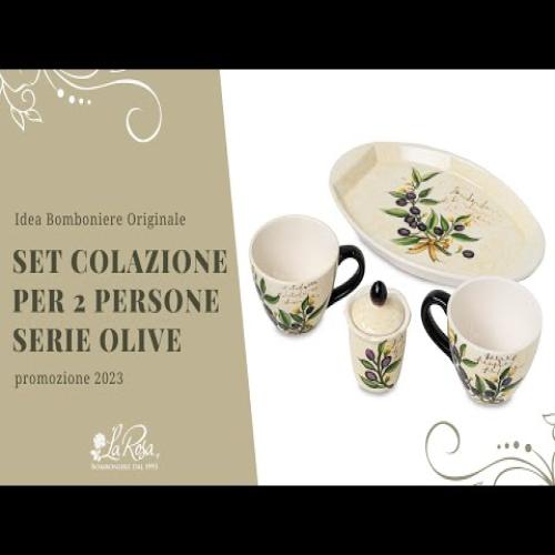 set colazione per 2 serie olive