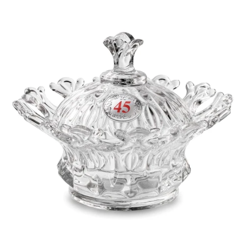 Bomboniere 2026 Nozze di Rubino Corona vetro porta-candela e portagioie