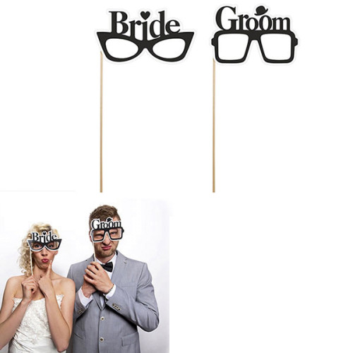 2 occhiali "sposo-sposa" per fotografie