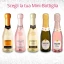 Bomboniere Mini bottiglie Prosecco Personalizzate o Segnaposto Tema Limoni e Maioliche