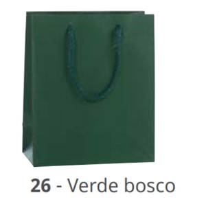 Shopper in cartoncino luxury 16x19x8 cm - VERDE BOSCO