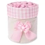 Sacchettini portaconfetti rosa rustici con fantasia quadretto e gessetto cuore