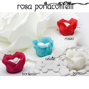 rosa porta confetti per confettata idea originale
