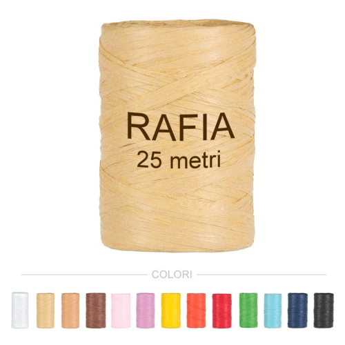Rafia Colorata - Rotolo di 25 Metri