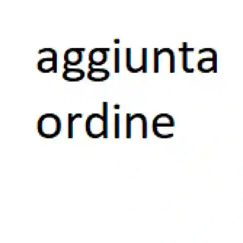 Aggiunta ordine