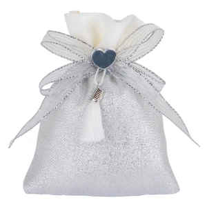 Bomboniere Nozze d'Argento 2026 Linea Life Sacchettino Portaconfetti con cuore e nappina