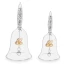 Bomboniera Nozze d\'oro Campanella in vetro soffiato con strass e placca in argento