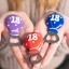 Bomboniere Linea Diciotto 2025 Apribottiglie con magnete colorati con palloncini 18° Compleanno