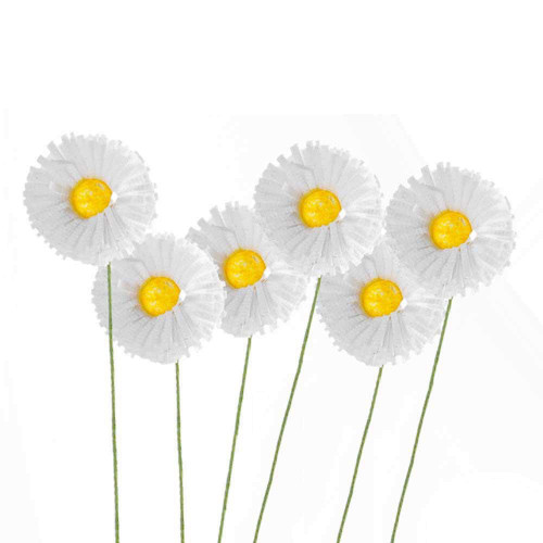 fiore margherita bianca e gialla per bomboniere fai da te