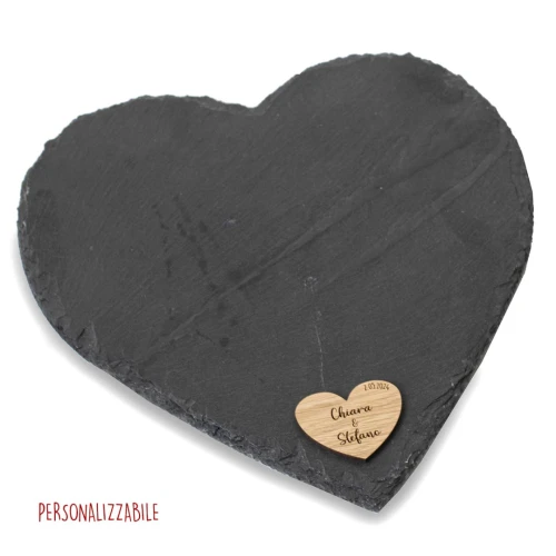 Bomboniere Matrimonio 2025 Tagliere Cuore in ardesia
