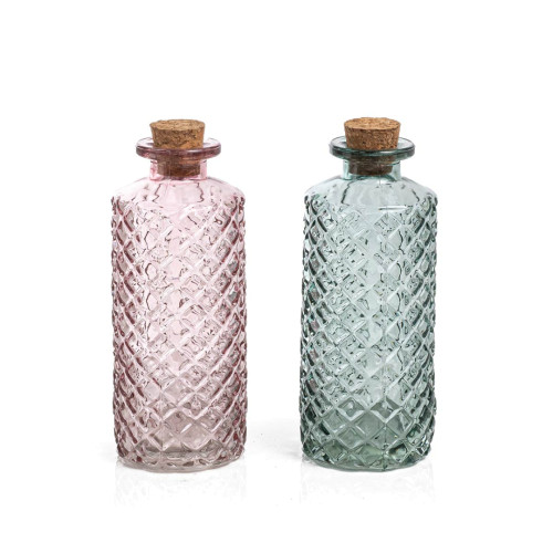 Bomboniere Utili bottiglie in vetro colorate tappo di sughero