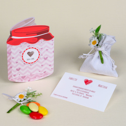 Partecipazione Matrimonio Originale a forma di barattolo - Love Box