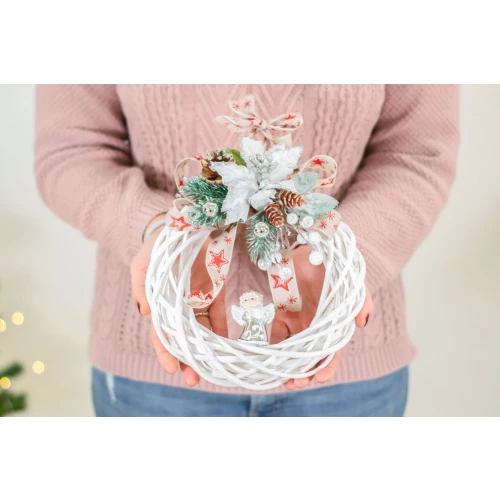 Idea Regalo Natale - Idea regalo Corona Natalizia da appendere con Angelo