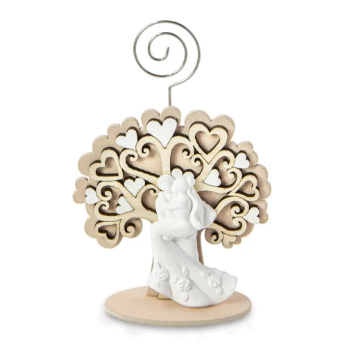Bomboniera e segnaposto Matrimonio Coppia ed albero della vita con Clip