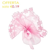 Tulle con tirante Rosa per Bomboniere Battesimo Nascita bimba 