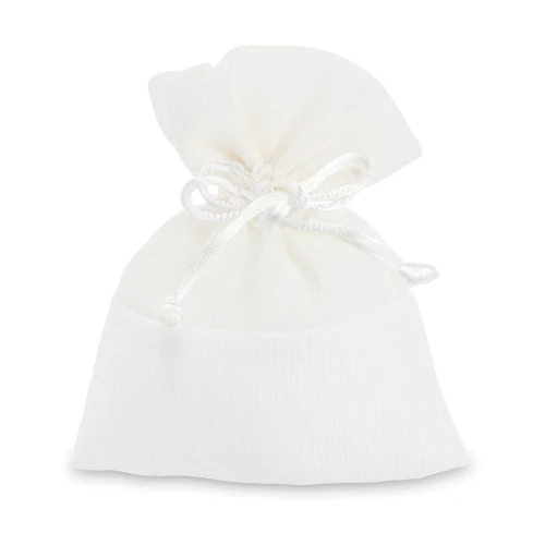 Ultimi 27 pezzi Sacchettini portaconfetti Eleganti in Tessuto e Organza Bianco