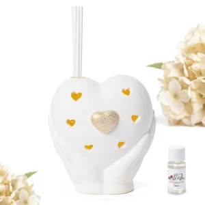 Bomboniere Profumatore Mani con Cuore LED in Ceramica