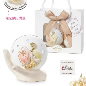 Bomboniera 2026 Luce LED Collezione Raggio Cresima Icona in resina