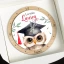 Bomboniere Laurea con Gufetto Laureato Orologio Personalizzato