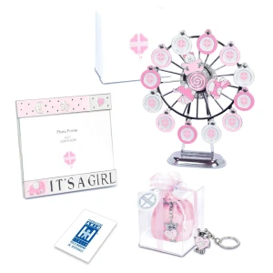 Bomboniere Solidali Quadrifoglio Linea Nuvola Battesimo e Nascita Femmina 2026