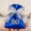 Sacchetto 80 Ottantesimo Compleanno con Numero 80 Glitter