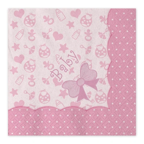 16 tovaglioli di carta 33x33 cm baby girl