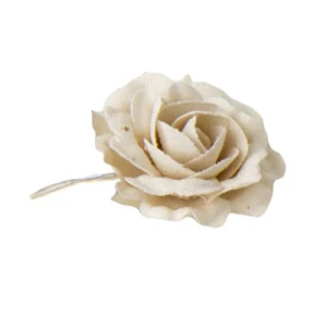 fiore rosa bocciolo singolo in juta shabby chic