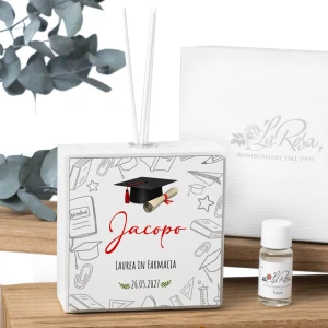 Bomboniere 2026 Laurea Tocco Profumatore a LED Personalizzabile