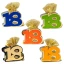Bomboniere 18 Anni Linea Oro Sacchettini con Scatolina Numero 18 Colorati o Nero/Oro