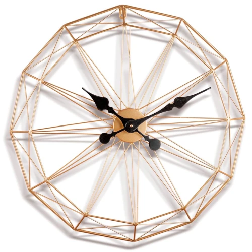 Regalo orologio grande moderno in metallo oro