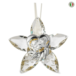 Idea Regalo Profumatore in Cristallo con Sacra Famiglia
