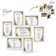 Tableau 8 tavoli e Portafoto doppio uso – ideale per Matrimonio e ogni cerimonia