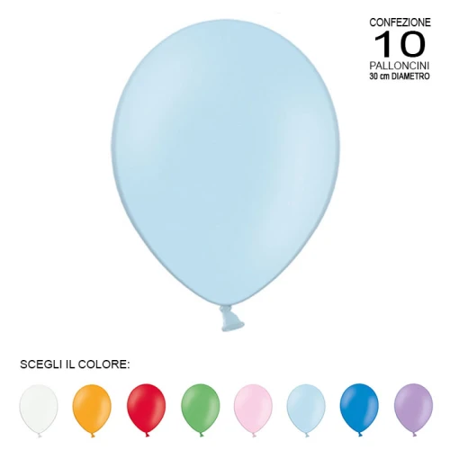 confezione 10 palloncini grandi 12\" vari colori