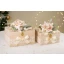 Idea Regalo Natale - Cofanetto decorato con Fiocchi e Rosa