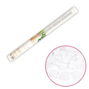cannone sparacoriandoli 60 cm petali di rosa bianchi