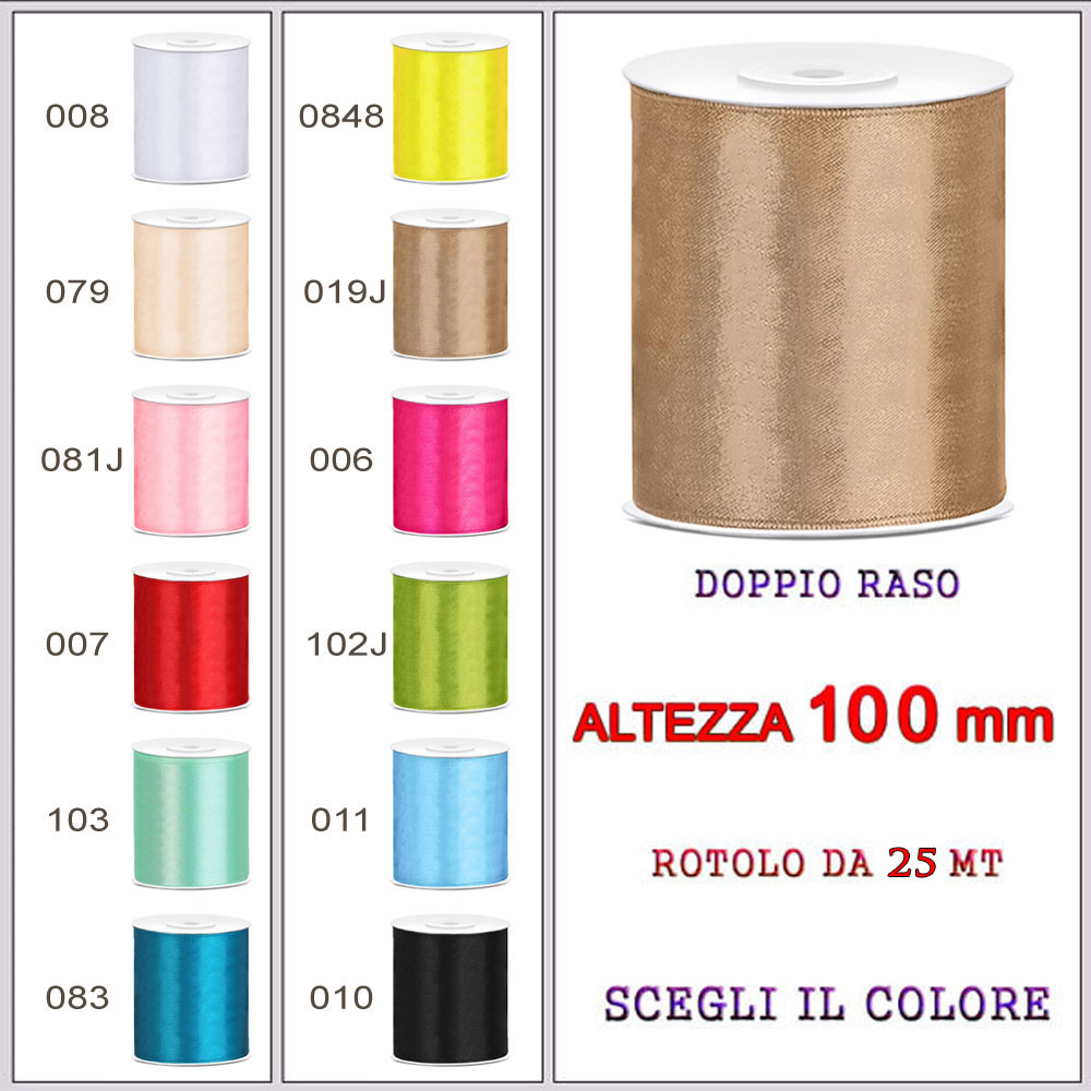 Nastro Di Raso CaPiSo 25 Mm X 25 M - Per Pacchi Regalo E Decorazioni