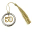 Ciondolo Applicazione Cerchio 50 Anniversario con Nappina Oro