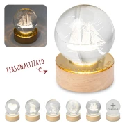 Bomboniere 2026 Cresima Sfera LED Nave Veliero personalizzabile