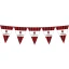 Festone Milan a bandierine triangolari rosso nero 3,6 mt